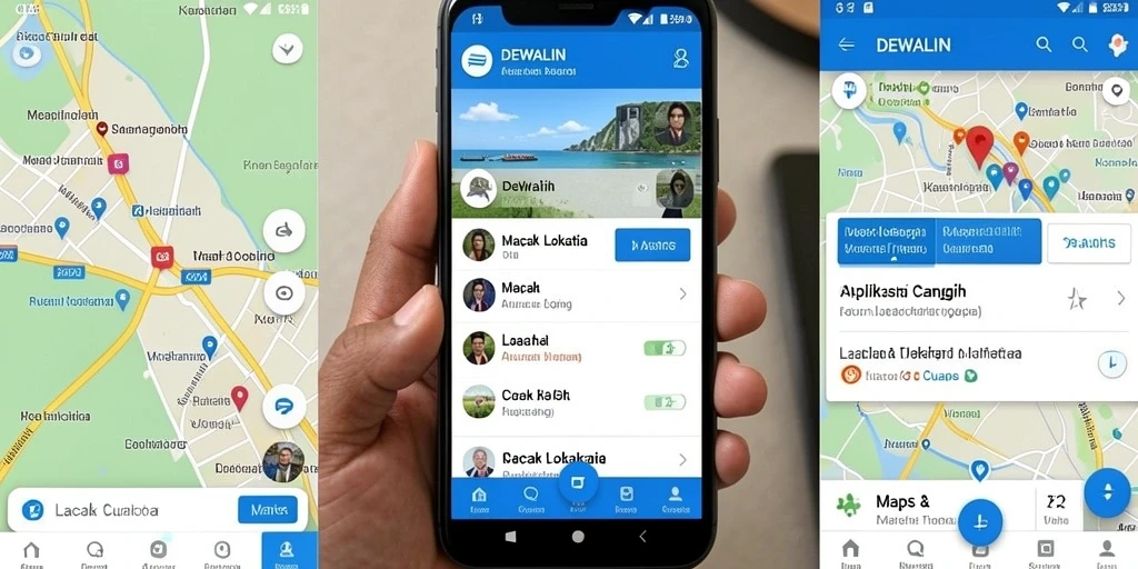 Antarmuka DEWALIN menunjukkan lokasi dan informasi cuaca secara jelas.