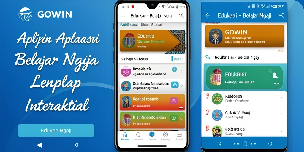 Antarmuka GOWIN yang intuitif untuk belajar ngaji.
