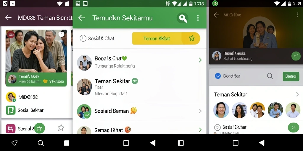Antarmuka MDG188 yang menarik dan fungsional untuk mencari teman.