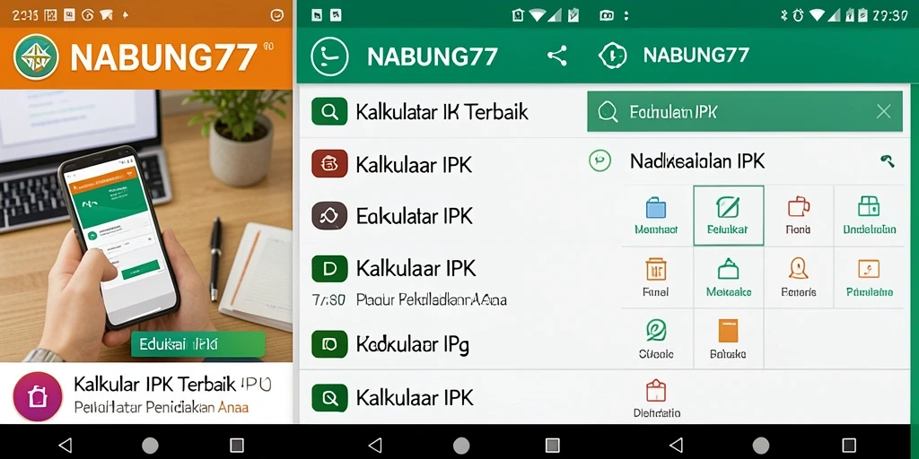 Antarmuka aplikasi NABUNG77 yang mudah digunakan untuk menghitung IPK.