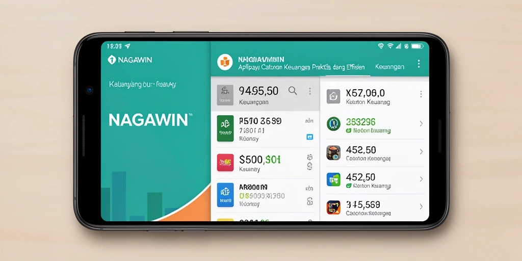 Tampilan antarmuka NAGAWIN untuk Catatan Keuangan yang efisien.